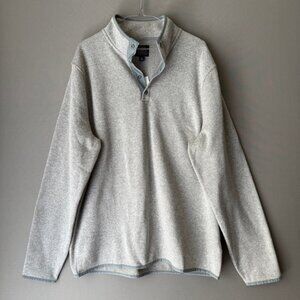 J.Crew sz XL beige gray fleece pullover NWT‎